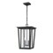 Z-Lite Seoul 2 Light Outdoor Chain Mount Ceiling Fixture, Black & Clear 571CHB-BK - alternate 3